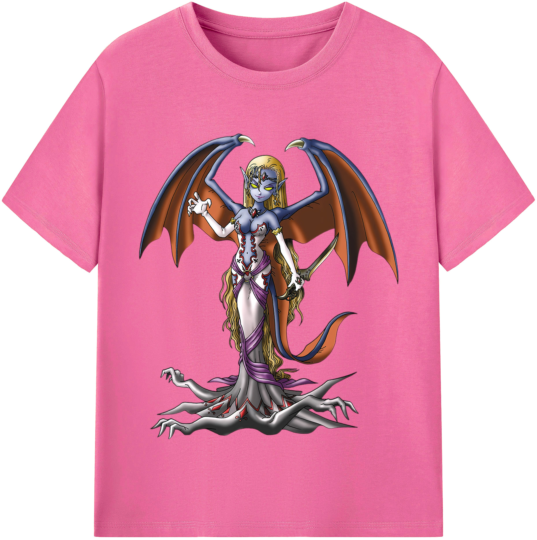 （画像用） ドラゴンクエスト Doragon Kuesuto Dragon Quest レディースカジュアルプリントTシャツ（綿100％）